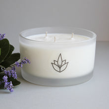 Load image into Gallery viewer, Urban Garden Scents essential oil and soy wax bowl candle. Lavender & Mint - this scent is restoring and stimulating yet soothing at the same time.