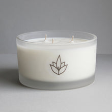 Load image into Gallery viewer, Urban Garden Scents essential oil and soy wax bowl candle. Evergreen - with stimulating and refreshing Eucalyptus.. all natural scented candle. gift ideas. mindfulness candle, meditation candle